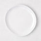 Sandia White 7.75" melamine salad plate with organic, hand-thrown-inspired curves.