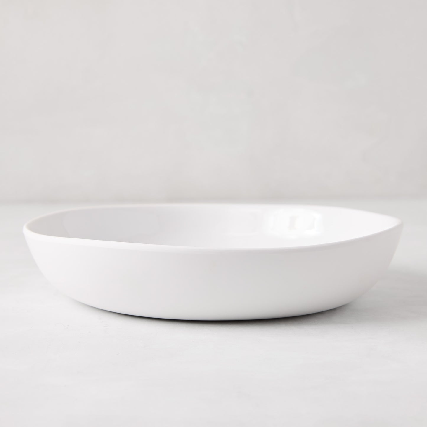 Sandia White Outdoor Melamine Soup Bowl, 8.3" diameter, with matte exterior and glossy interior.
