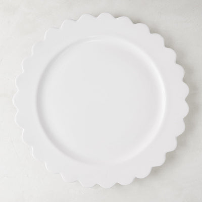 Scalloped Ceramic Dinner Plate