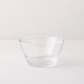 Clear glass breakfast bowl with a unique scissor-cut top, 5" Dia x 3"H.