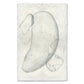 Sea Glass #5 handmade paper wall art print, abstract grey shapes on textured white Nepalese paper.