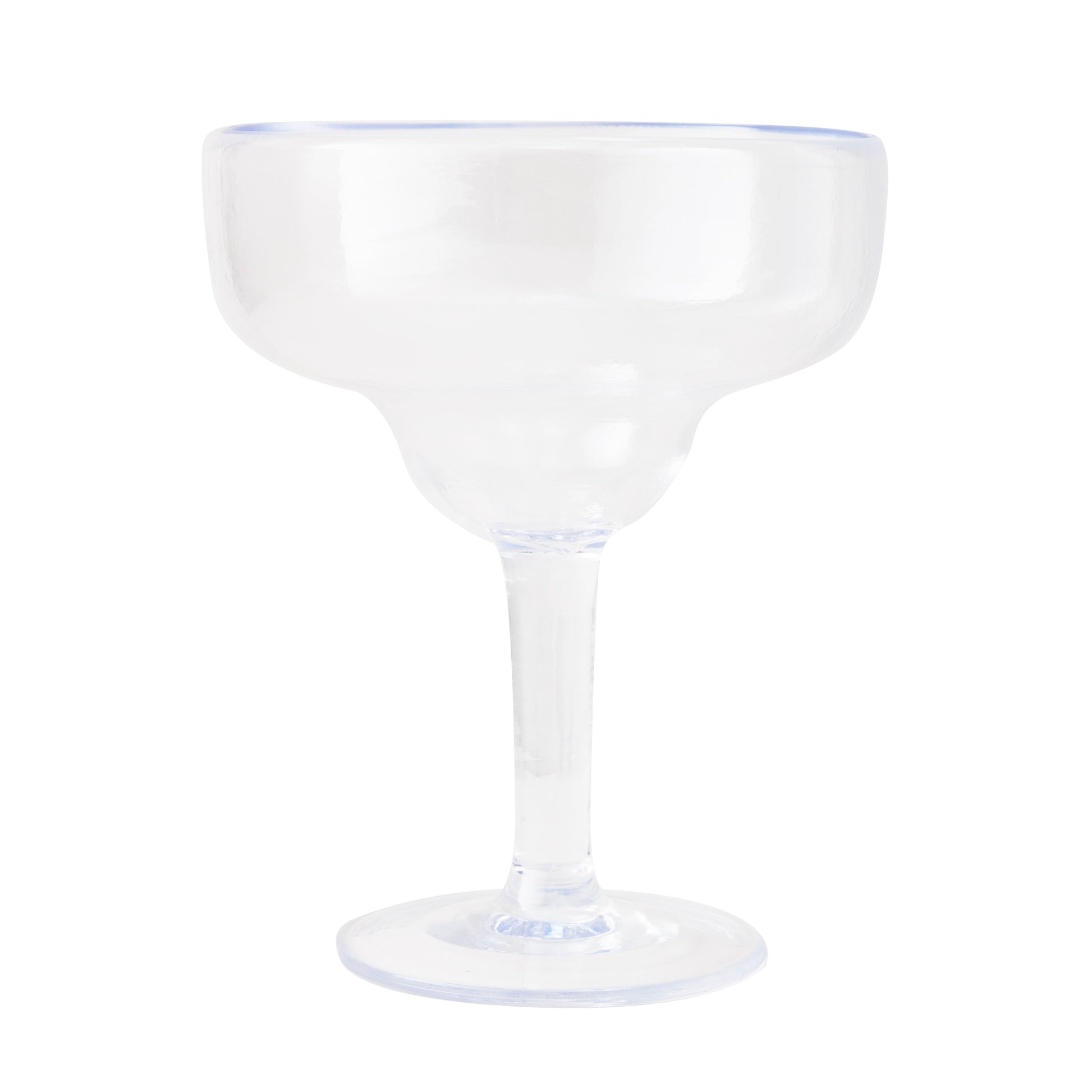 Clear acrylic Seadrift Margarita glass, 18oz, with a wide bowl and slender stem.