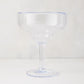 Clear acrylic Seadrift Margarita glass, 18oz, with a wide bowl and sturdy stem.