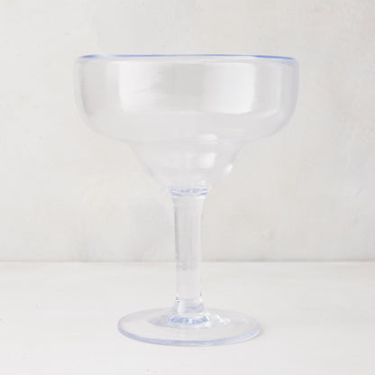 Clear acrylic Seadrift Margarita glass, 18oz, with a wide bowl and sturdy stem.