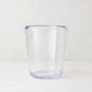 Clear acrylic Seadrift Old Fashioned glass with a subtle blue rim, inspired by Mexican glassware.