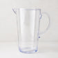 Clear Acrylic Seadrift Pitcher, 70oz, with handle and spout, on a white background.