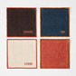 "Shake and Stir" Tipped Stitch Linen Coasters, Set of 4