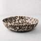 Nuno Splatter stoneware serve bowl, 12"Dia, with brown spots on a pale cream base.