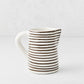 Small Salerno Chocolate Brown Stripe Ceramic Pitcher