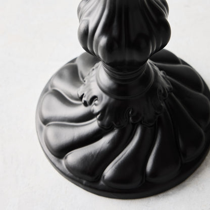Small Tosca Matte Black Ceramic Candlestick