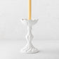 Small Tosca White Ceramic Candlestick