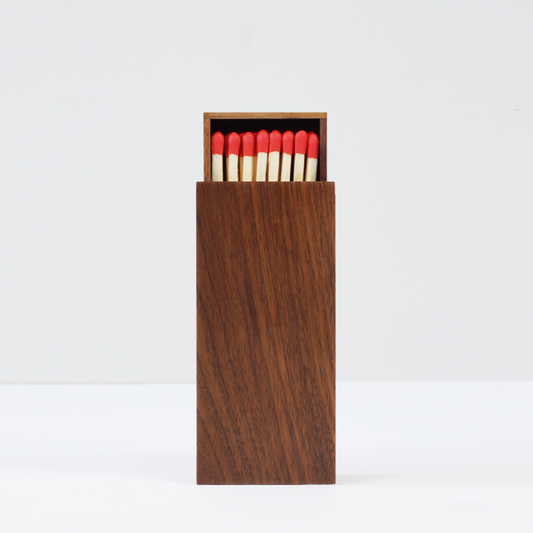 Small Walnut Wood Matchbox