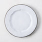 Smoke Grey Stoneware Petal Salad Plate, 8.78"Dia, two-toned light grey glaze with dark grey rim.