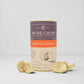 Smoked Gouda Wine Chips 3oz can with lattice-cut potato chips scattered around.