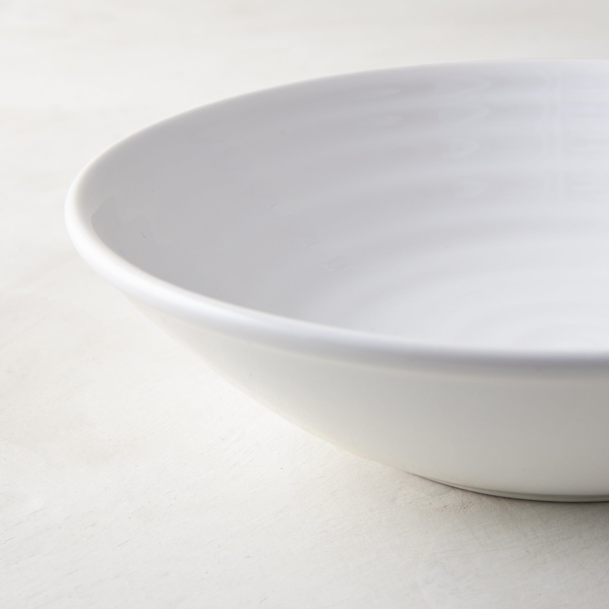 White ceramic Spiral Soup Bowl, 8.65" diameter, with subtle spiral texture.