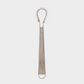 Stainless steel 8"L x 2"W mini whisk with a coiled spring head and loop handle.