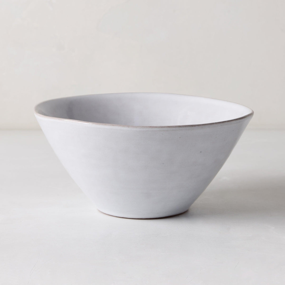 Stone Grey Individual Cereal Bowl, hand-glazed terracotta, 6.75" diameter, Made in Portugal.