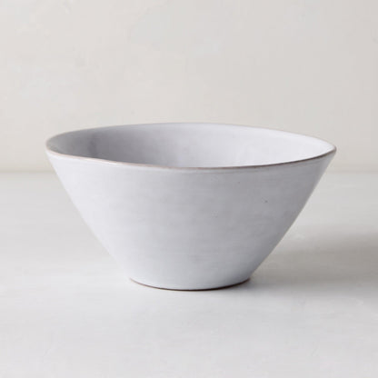 Stone Grey Individual Cereal Bowl, hand-glazed terracotta, 6.75" diameter, Made in Portugal.