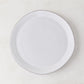 Stone Grey Salad Plate, 8.25" diameter, hand-glazed terracotta with a cool grey-white hue.