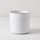 Stone grey hand-glazed terracotta mug, 22.4oz, with a cool grey-white hue and natural rim.