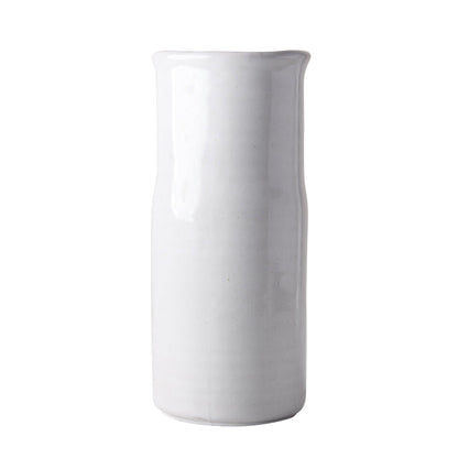 Stone grey terracotta water jug, hand-glazed, 10" high, with a subtle texture.