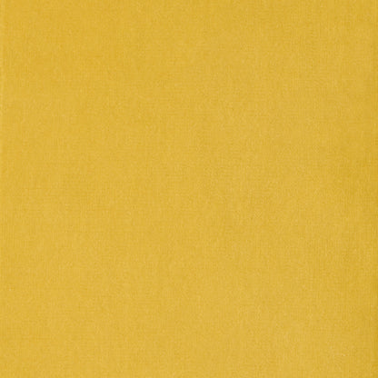 Sun Yellow Wide Velvet and Linen Stripe Pillow, 22" square.