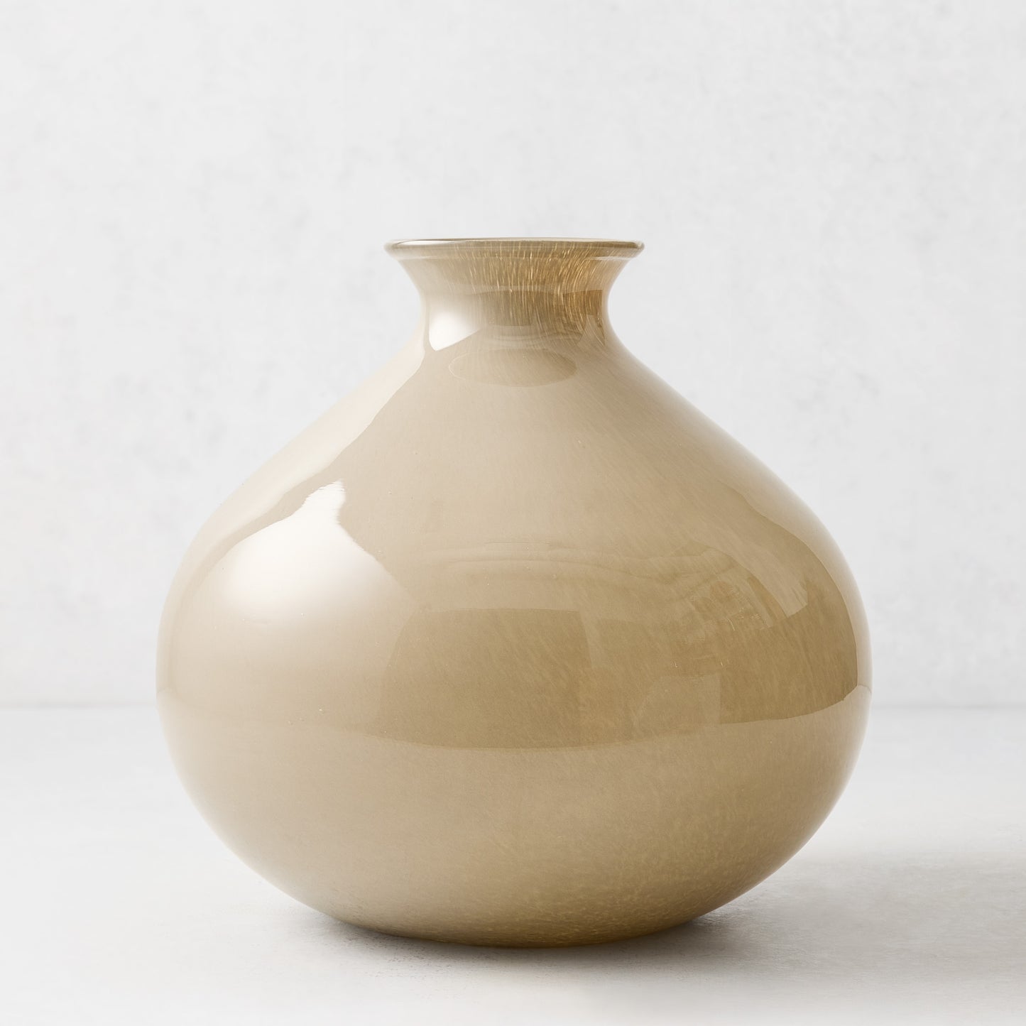 Taupe Bucca Glass Vase