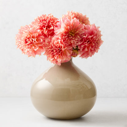 Taupe Bucca Glass Vase