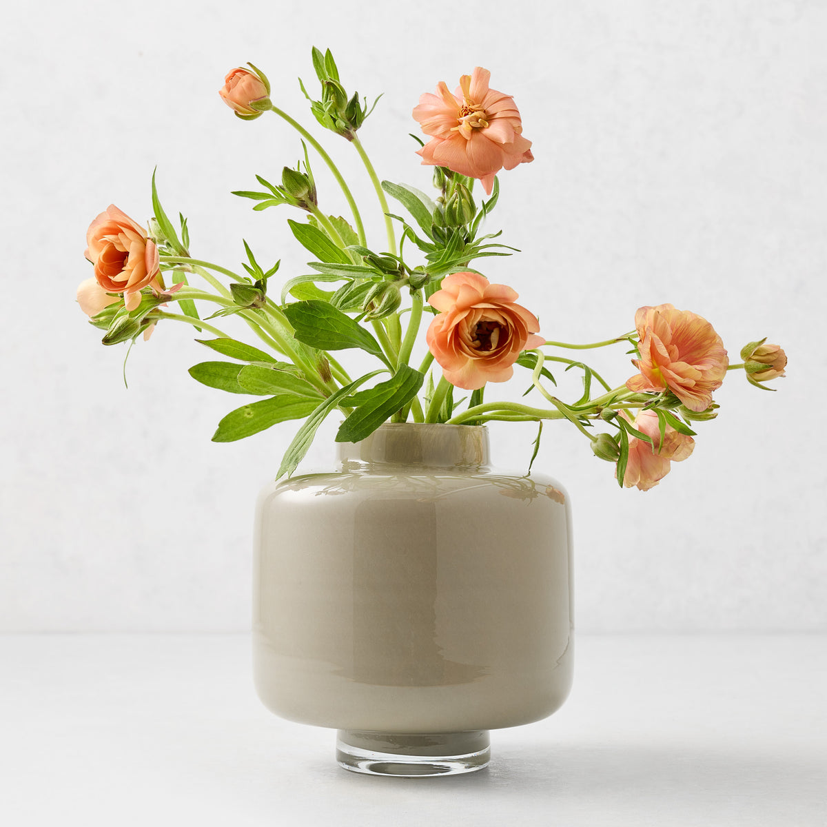 Taupe Lampion Glass Vase