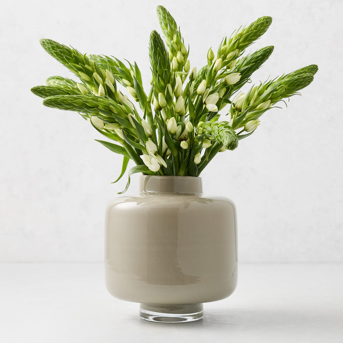 Taupe Lampion Glass Vase