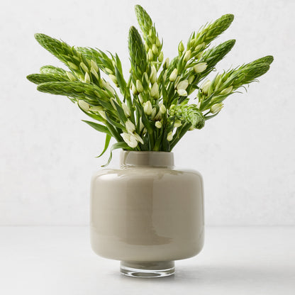 Taupe Lampion Glass Vase