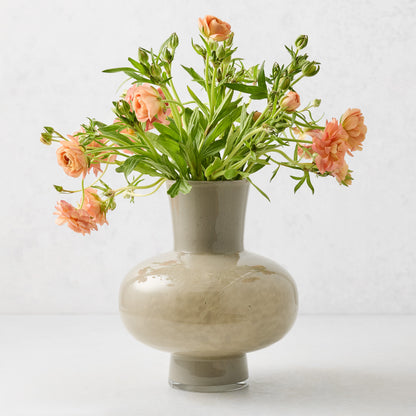 Taupe Sonia Glass Vase
