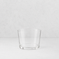 Clear glass Tavola mini tumbler with a simple, wide-rimmed design on a white surface.