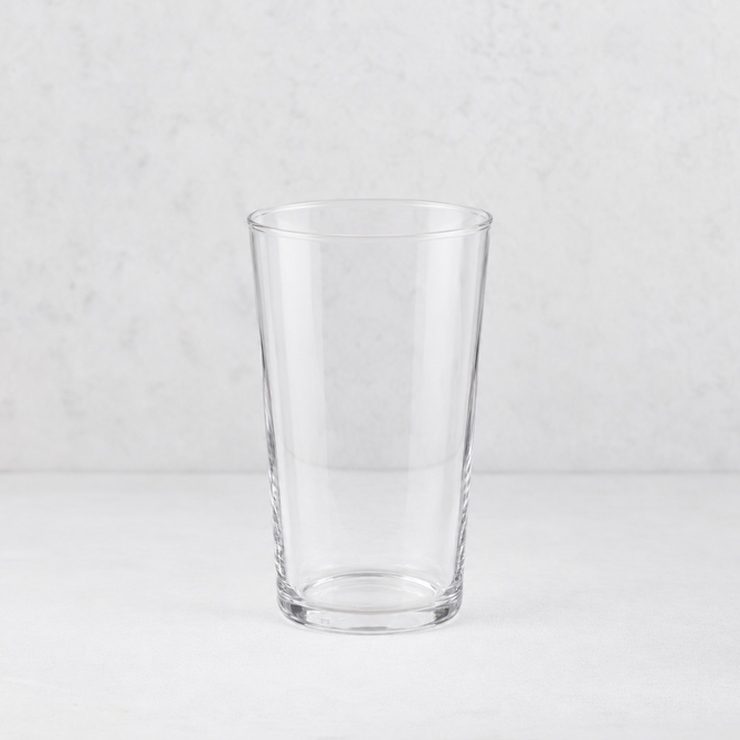 Tavola tall clear glass tumbler with a simple, minimalist cylindrical design on a light background.
