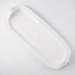 Tivoli white ceramic oversized long serving platter with two elegant handles.