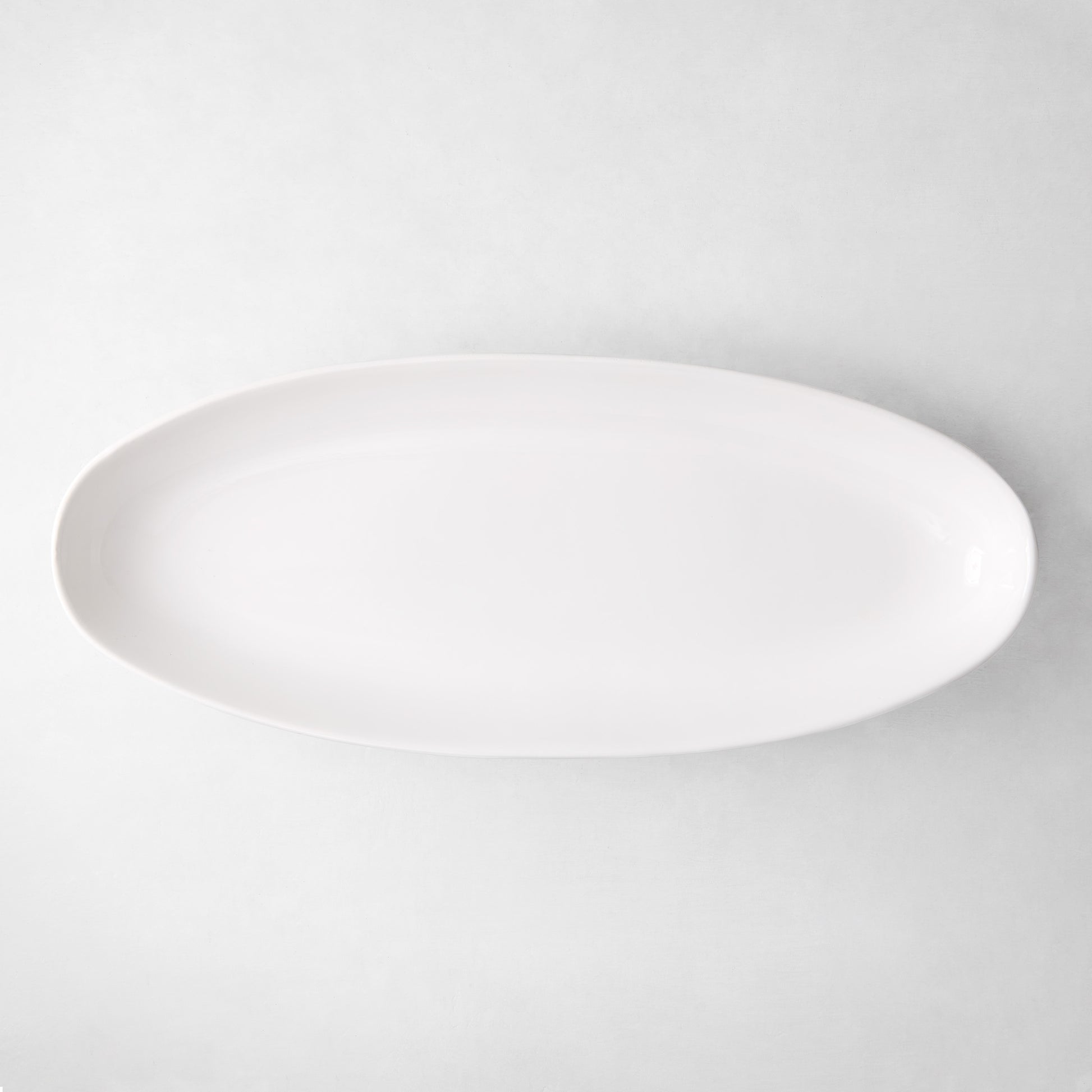 Torino Large Oval Ceramic Serving Platter, white, thick glaze, 26.5"L x 10.75"W.