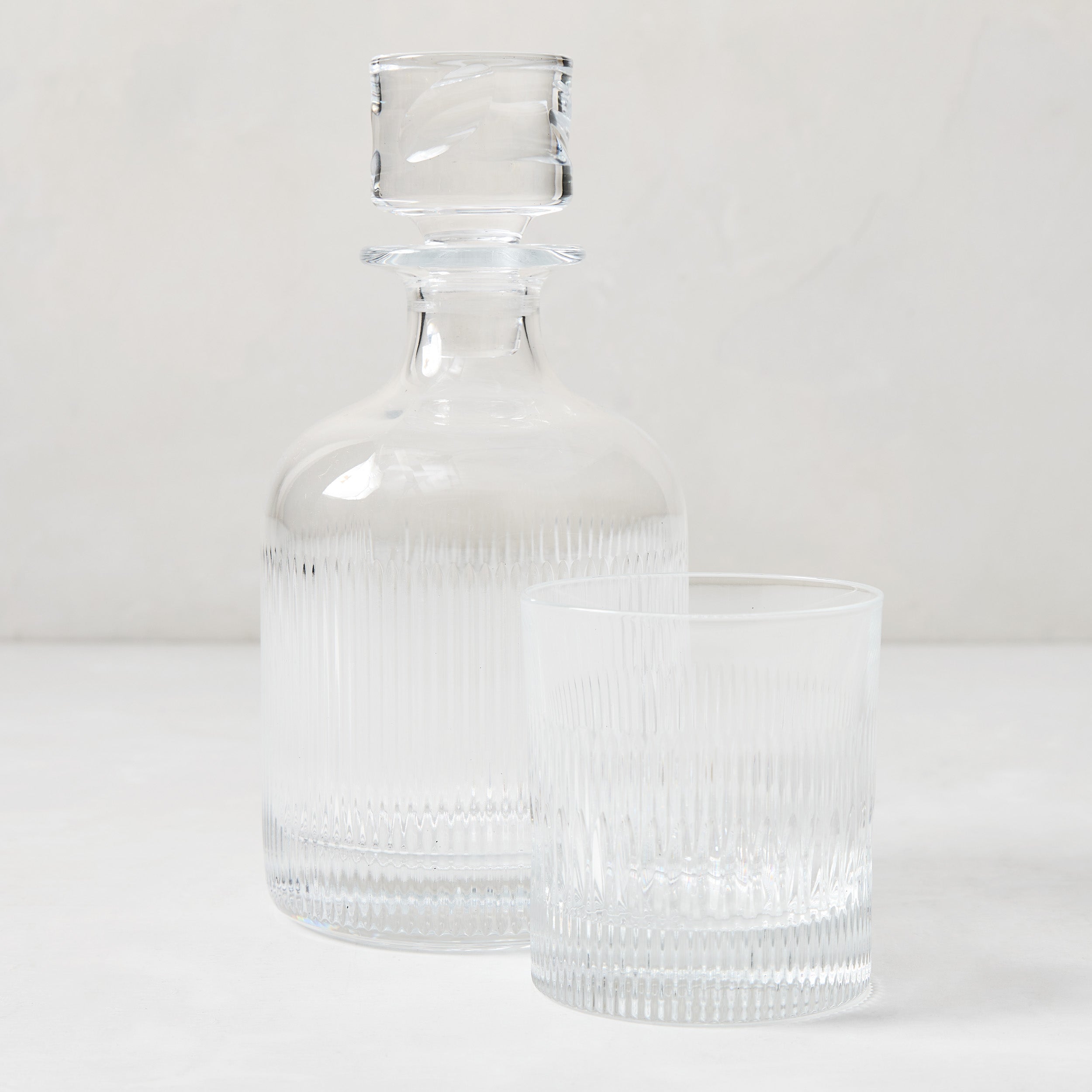 Hudson Grace Tratto Ribbed Old Fashioned Glass