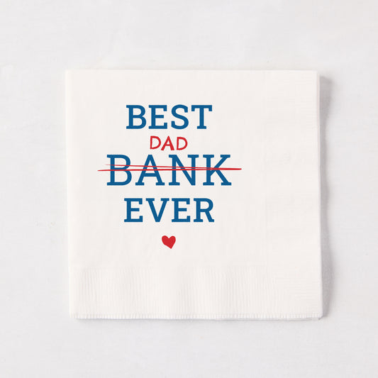 "Best Bank Ever" Cocktail Napkins, Set of 50