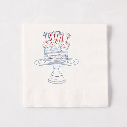 "4th of July Celebration Cake" Cocktail Napkins, Set of 50