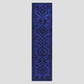Vintage Indigo Blue and Black Turkish Runner Rug, 2'10" x 11'6", 100% wool, geometric pattern.