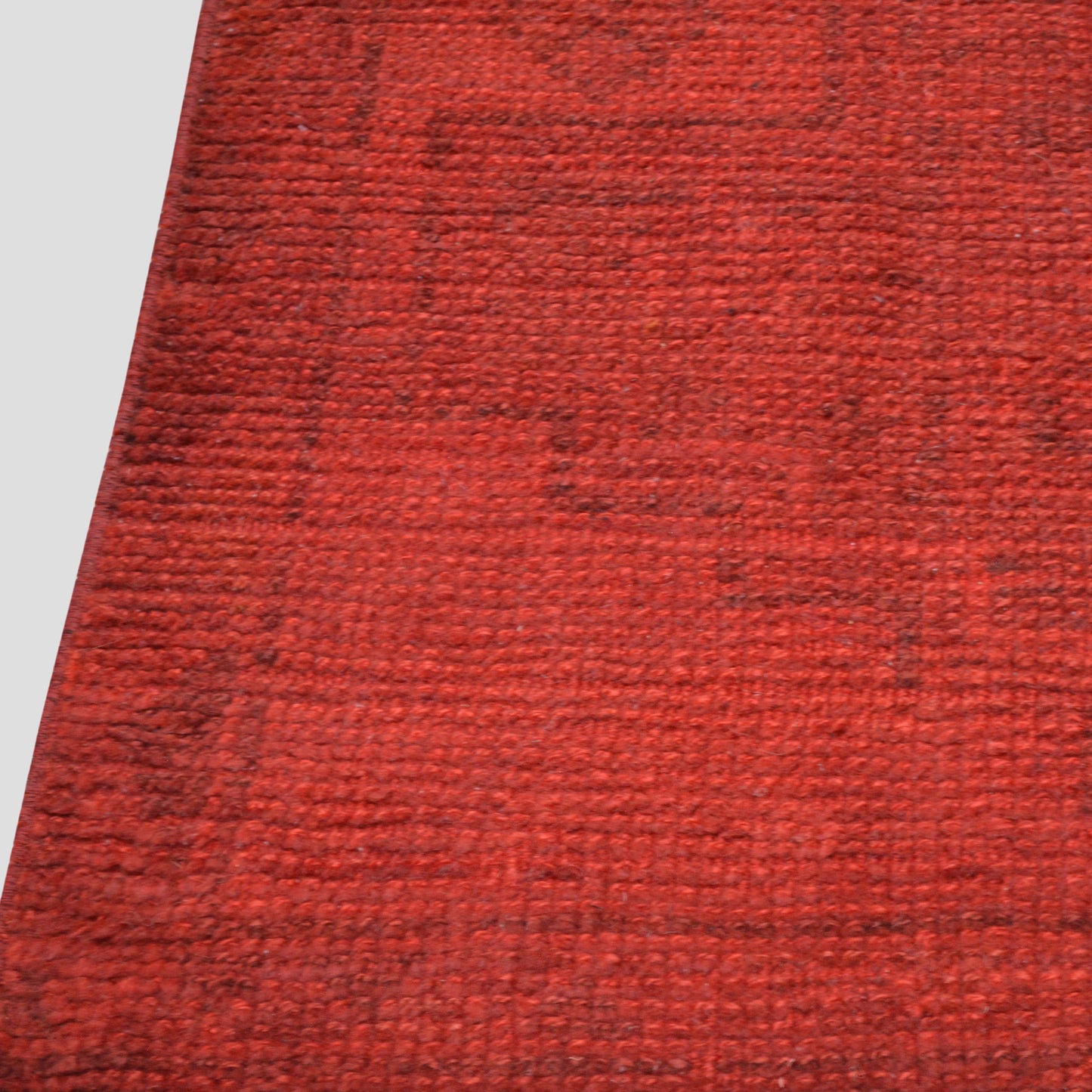 Vintage Red and Black Turkish Runner Rug, 2'4"x 11', 100% wool, low pile, with faded pattern.