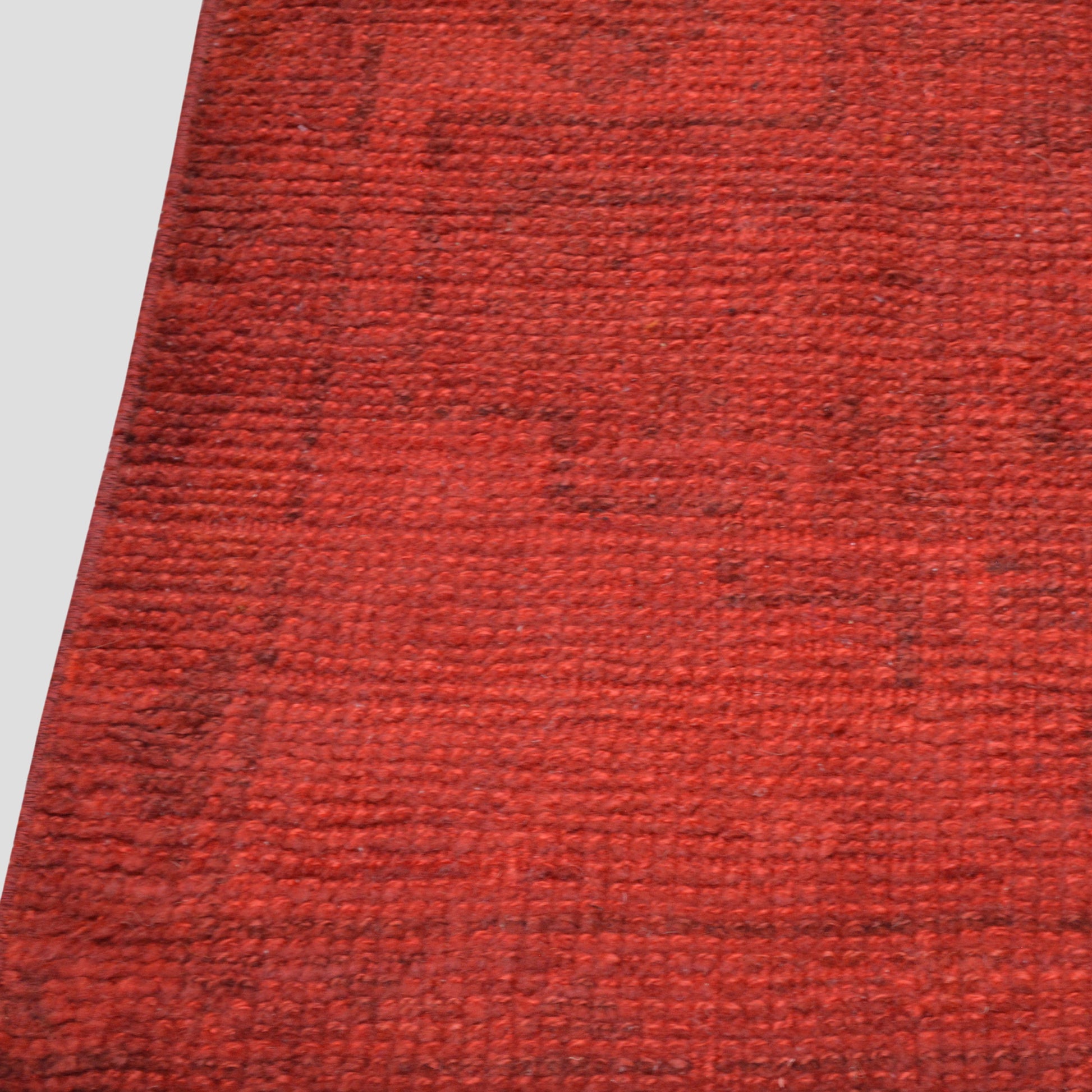 Vintage Red and Black Turkish Runner Rug, 2'4"x 11', 100% wool, low pile, with faded pattern.