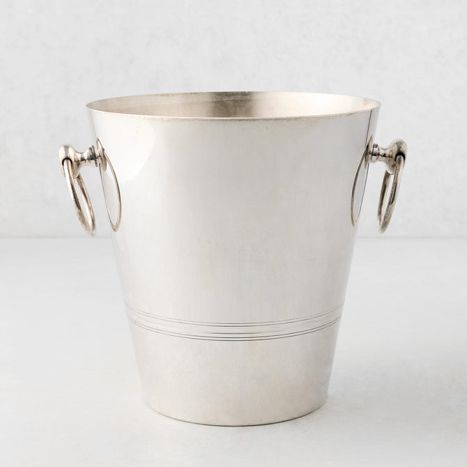 Vintage Silverplate Ambroise Champagne Bucket with Rings