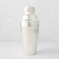 Vintage silverplate Carrie cocktail shaker with ribbed cap.