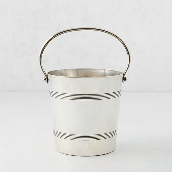 Vintage Silverplate Ilaria Lined Ice Bucket with Handle