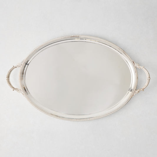 Vintage Silverplate Liliane Oval Tray, 21.5"