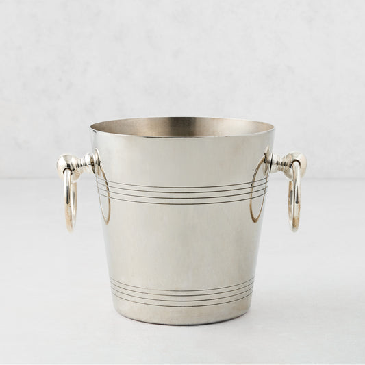 Vintage Silverplate Ring Handles Milo Ice Bucket