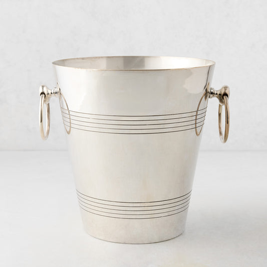 Vintage Silverplate Rings and Lines Isadora Champagne Bucket