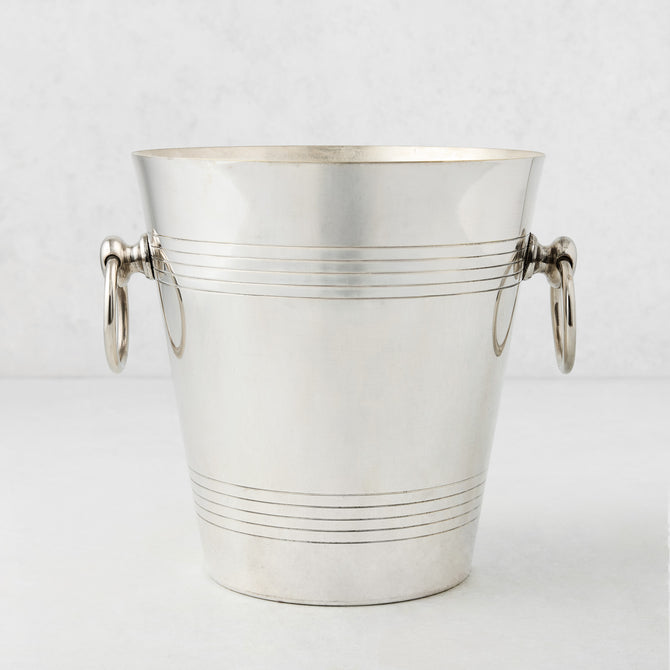 Vintage Silverplate Rings and Lines Veda Champagne Bucket