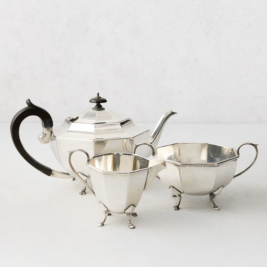 Vintage Silverplate Saskia 3 Piece Tea Set